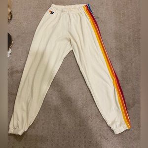 aviator nation sweats in cream❤️🧡💛💚🩵💜